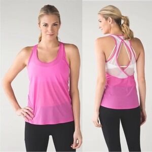 Lululemon Tranquil Pink Mesh Tank Top *8/10